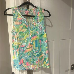 Lilly Pulitzer Multicolor Abstract Top